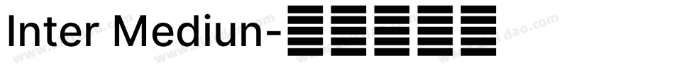 Inter Mediun字体转换